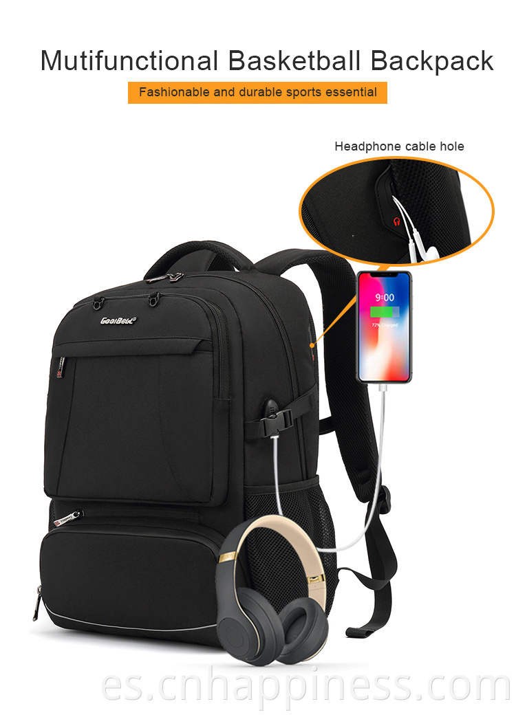 Viajes elegantes de alta capacidad Viajes multifunción Impermeable deportivo mochilas refrigerador mochila para computadora portátil mochila con cargador USB